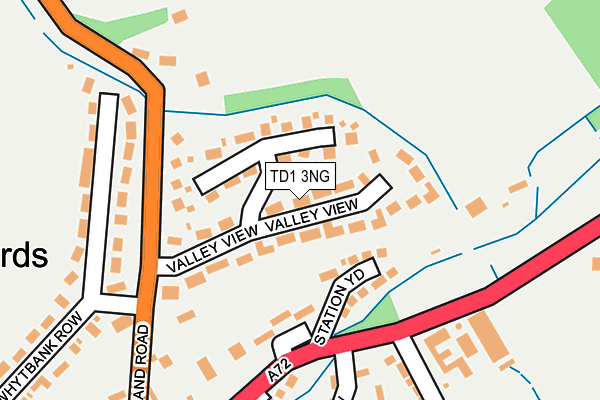 TD1 3NG map - OS OpenMap – Local (Ordnance Survey)