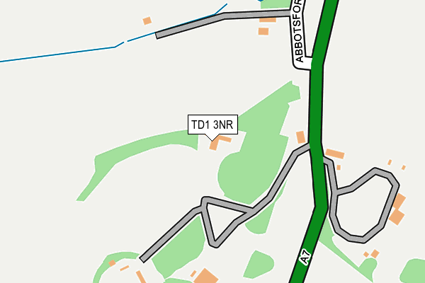TD1 3NR map - OS OpenMap – Local (Ordnance Survey)