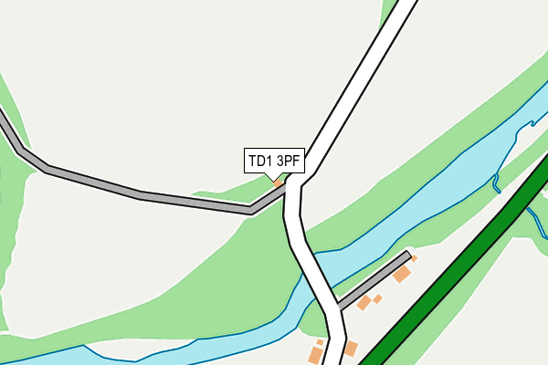 TD1 3PF map - OS OpenMap – Local (Ordnance Survey)