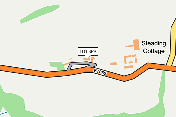 TD1 3PS map - OS OpenMap – Local (Ordnance Survey)
