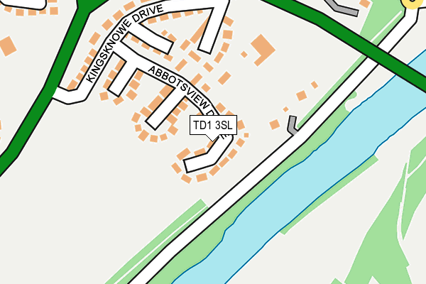 TD1 3SL map - OS OpenMap – Local (Ordnance Survey)