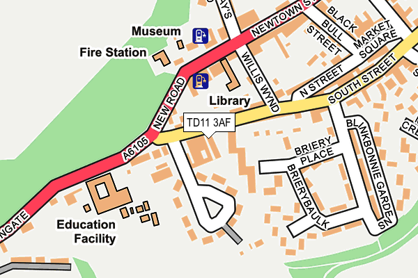 TD11 3AF map - OS OpenMap – Local (Ordnance Survey)