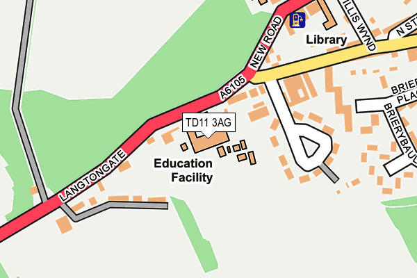 TD11 3AG map - OS OpenMap – Local (Ordnance Survey)