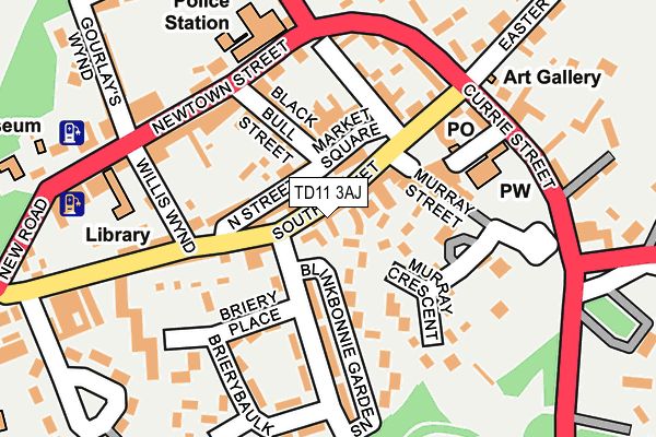 TD11 3AJ map - OS OpenMap – Local (Ordnance Survey)