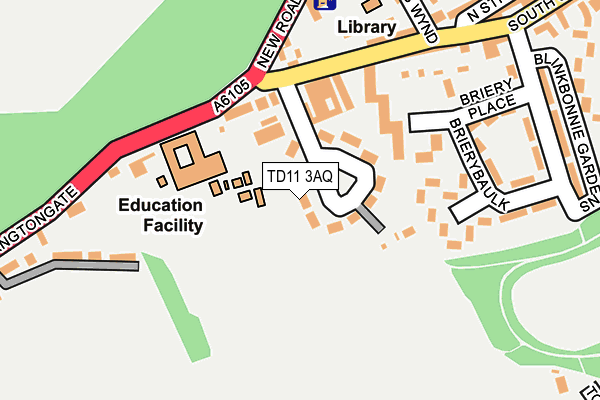 TD11 3AQ map - OS OpenMap – Local (Ordnance Survey)