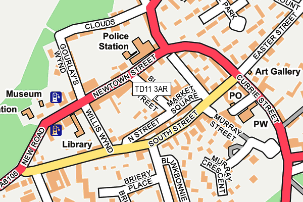 TD11 3AR map - OS OpenMap – Local (Ordnance Survey)