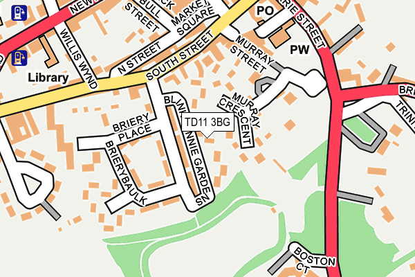 TD11 3BG map - OS OpenMap – Local (Ordnance Survey)