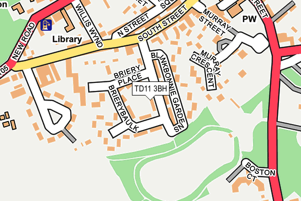 TD11 3BH map - OS OpenMap – Local (Ordnance Survey)