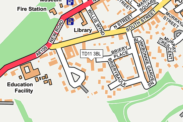 TD11 3BL map - OS OpenMap – Local (Ordnance Survey)