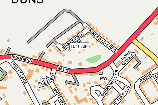 TD11 3BP map - OS OpenMap – Local (Ordnance Survey)