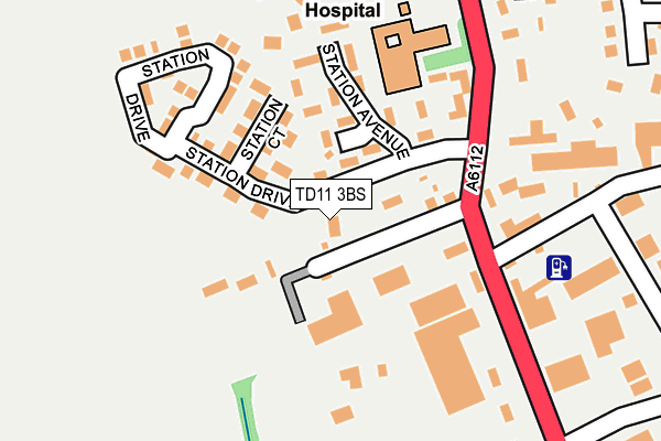 TD11 3BS map - OS OpenMap – Local (Ordnance Survey)