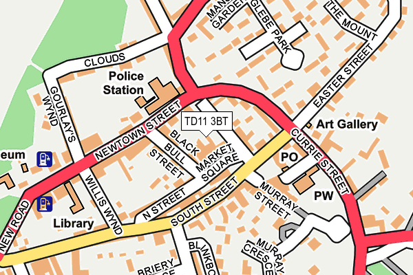 TD11 3BT map - OS OpenMap – Local (Ordnance Survey)