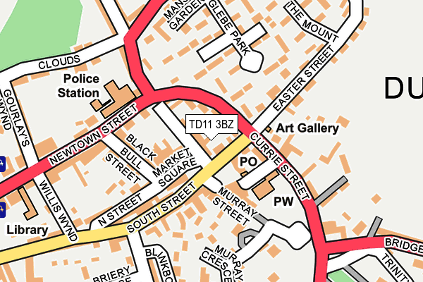 TD11 3BZ map - OS OpenMap – Local (Ordnance Survey)