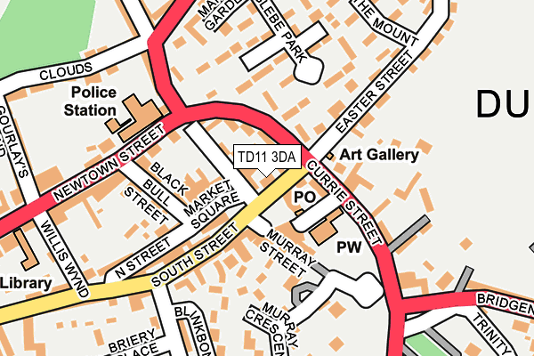 TD11 3DA map - OS OpenMap – Local (Ordnance Survey)