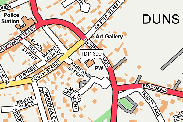 TD11 3DD map - OS OpenMap – Local (Ordnance Survey)