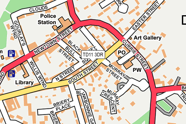 TD11 3DR map - OS OpenMap – Local (Ordnance Survey)