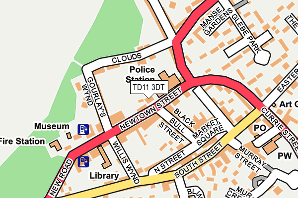 TD11 3DT map - OS OpenMap – Local (Ordnance Survey)