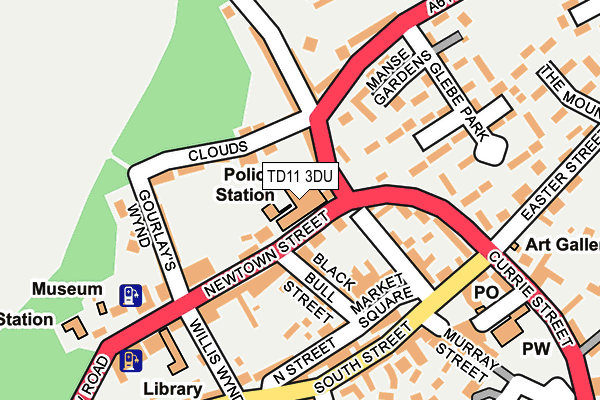 TD11 3DU map - OS OpenMap – Local (Ordnance Survey)