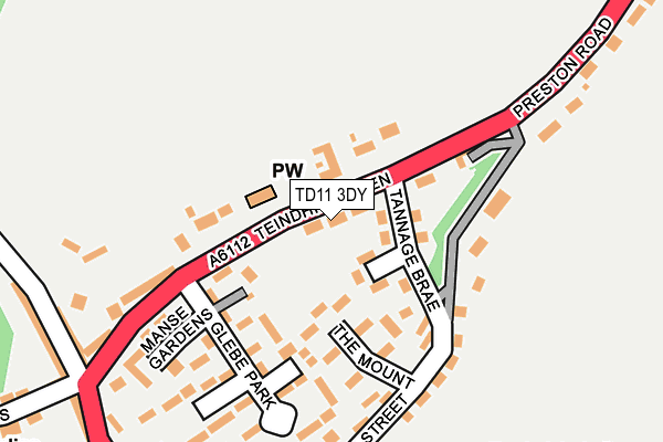 TD11 3DY map - OS OpenMap – Local (Ordnance Survey)