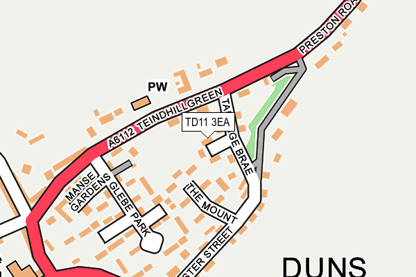 TD11 3EA map - OS OpenMap – Local (Ordnance Survey)