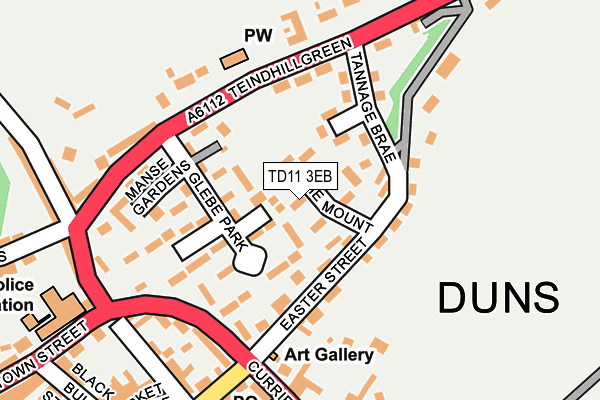 TD11 3EB map - OS OpenMap – Local (Ordnance Survey)