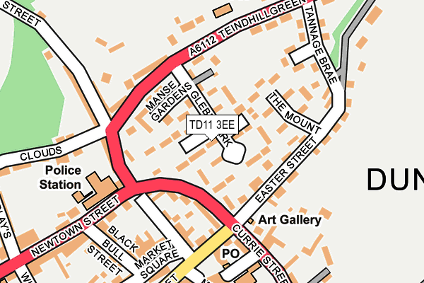 TD11 3EE map - OS OpenMap – Local (Ordnance Survey)