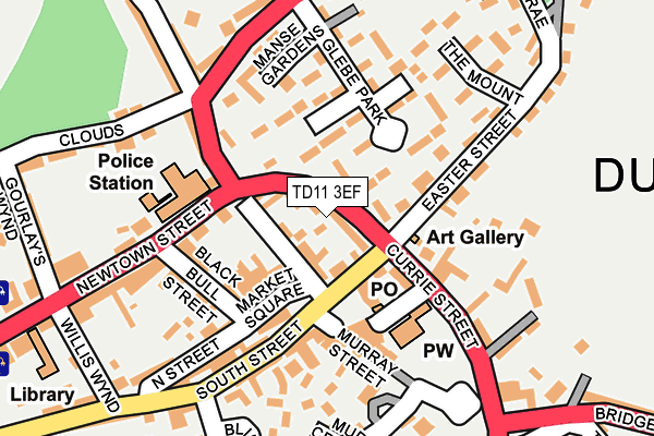 TD11 3EF map - OS OpenMap – Local (Ordnance Survey)