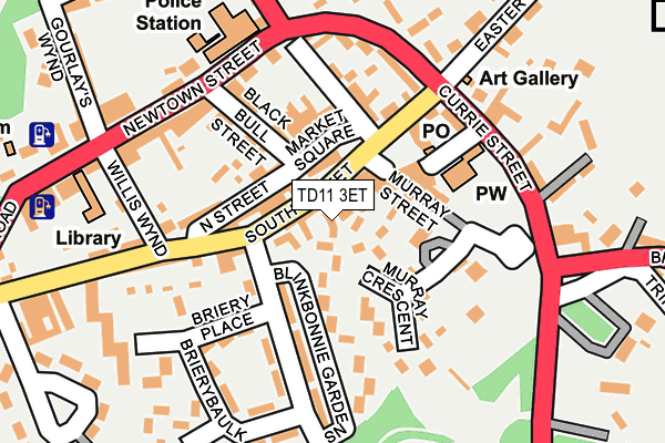 TD11 3ET map - OS OpenMap – Local (Ordnance Survey)