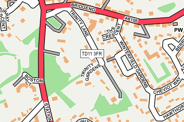 TD11 3FR map - OS OpenMap – Local (Ordnance Survey)