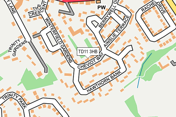 TD11 3HB map - OS OpenMap – Local (Ordnance Survey)