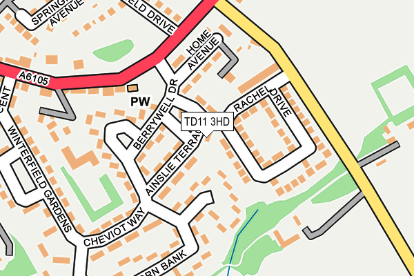 TD11 3HD map - OS OpenMap – Local (Ordnance Survey)