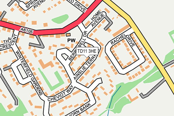 TD11 3HE map - OS OpenMap – Local (Ordnance Survey)