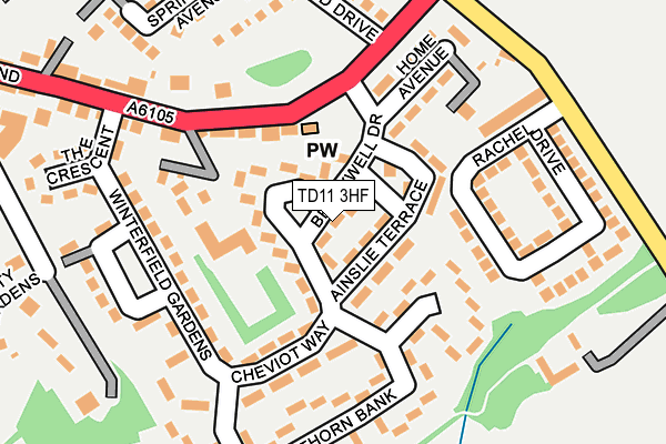 TD11 3HF map - OS OpenMap – Local (Ordnance Survey)