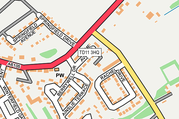TD11 3HQ map - OS OpenMap – Local (Ordnance Survey)