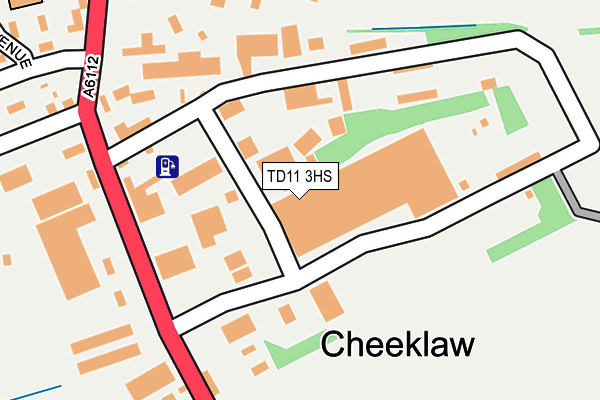 TD11 3HS map - OS OpenMap – Local (Ordnance Survey)