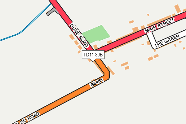 TD11 3JB map - OS OpenMap – Local (Ordnance Survey)