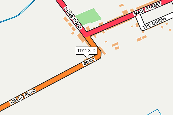 TD11 3JD map - OS OpenMap – Local (Ordnance Survey)