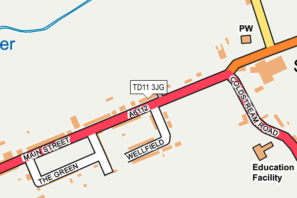 TD11 3JG map - OS OpenMap – Local (Ordnance Survey)