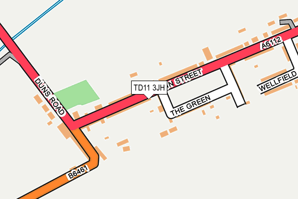 TD11 3JH map - OS OpenMap – Local (Ordnance Survey)