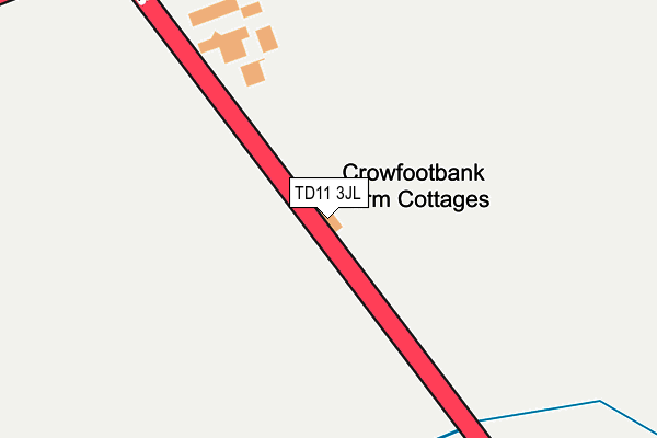 TD11 3JL map - OS OpenMap – Local (Ordnance Survey)