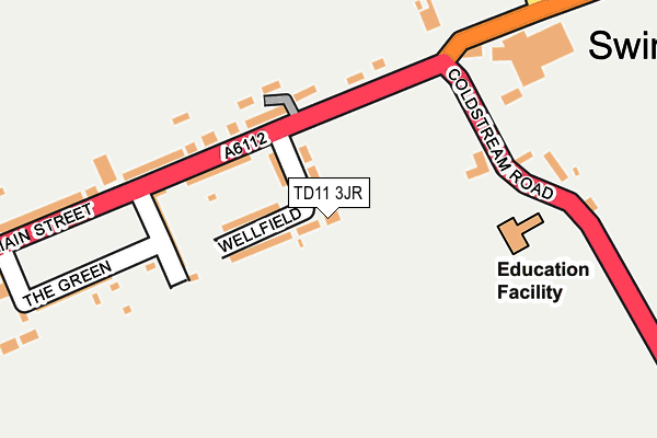 TD11 3JR map - OS OpenMap – Local (Ordnance Survey)