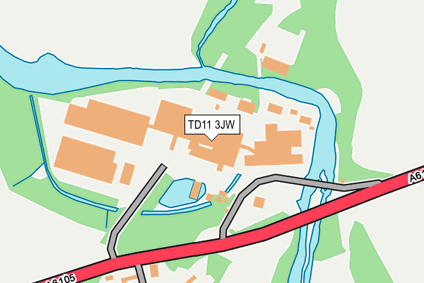 TD11 3JW map - OS OpenMap – Local (Ordnance Survey)
