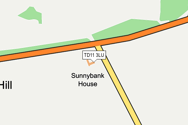 TD11 3LU map - OS OpenMap – Local (Ordnance Survey)