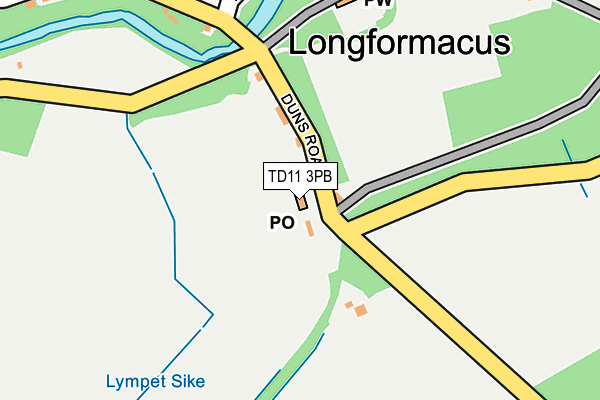 TD11 3PB map - OS OpenMap – Local (Ordnance Survey)