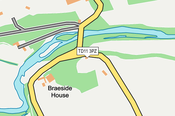 TD11 3PZ map - OS OpenMap – Local (Ordnance Survey)