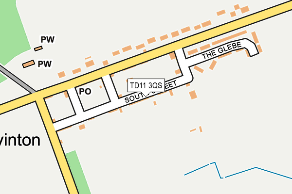 TD11 3QS map - OS OpenMap – Local (Ordnance Survey)