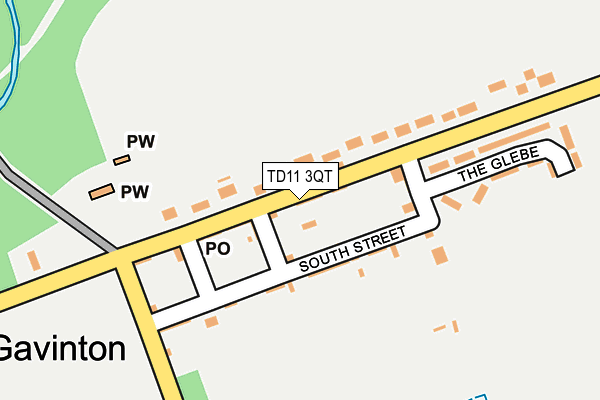 TD11 3QT map - OS OpenMap – Local (Ordnance Survey)