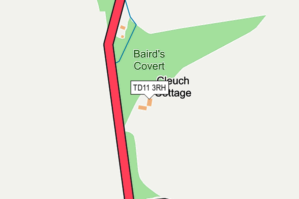 TD11 3RH map - OS OpenMap – Local (Ordnance Survey)