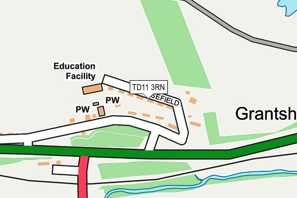 TD11 3RN map - OS OpenMap – Local (Ordnance Survey)