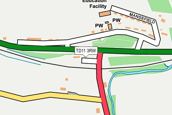 TD11 3RW map - OS OpenMap – Local (Ordnance Survey)